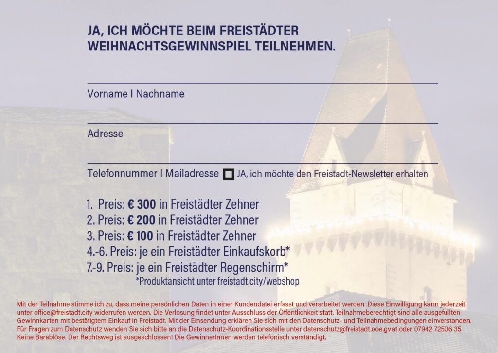 Gewinnspiel Karte A6 Weihnachten 24