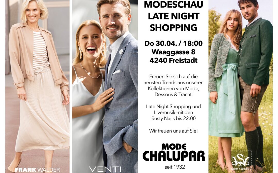 Mode Chalupar Late Night Shopping 2026